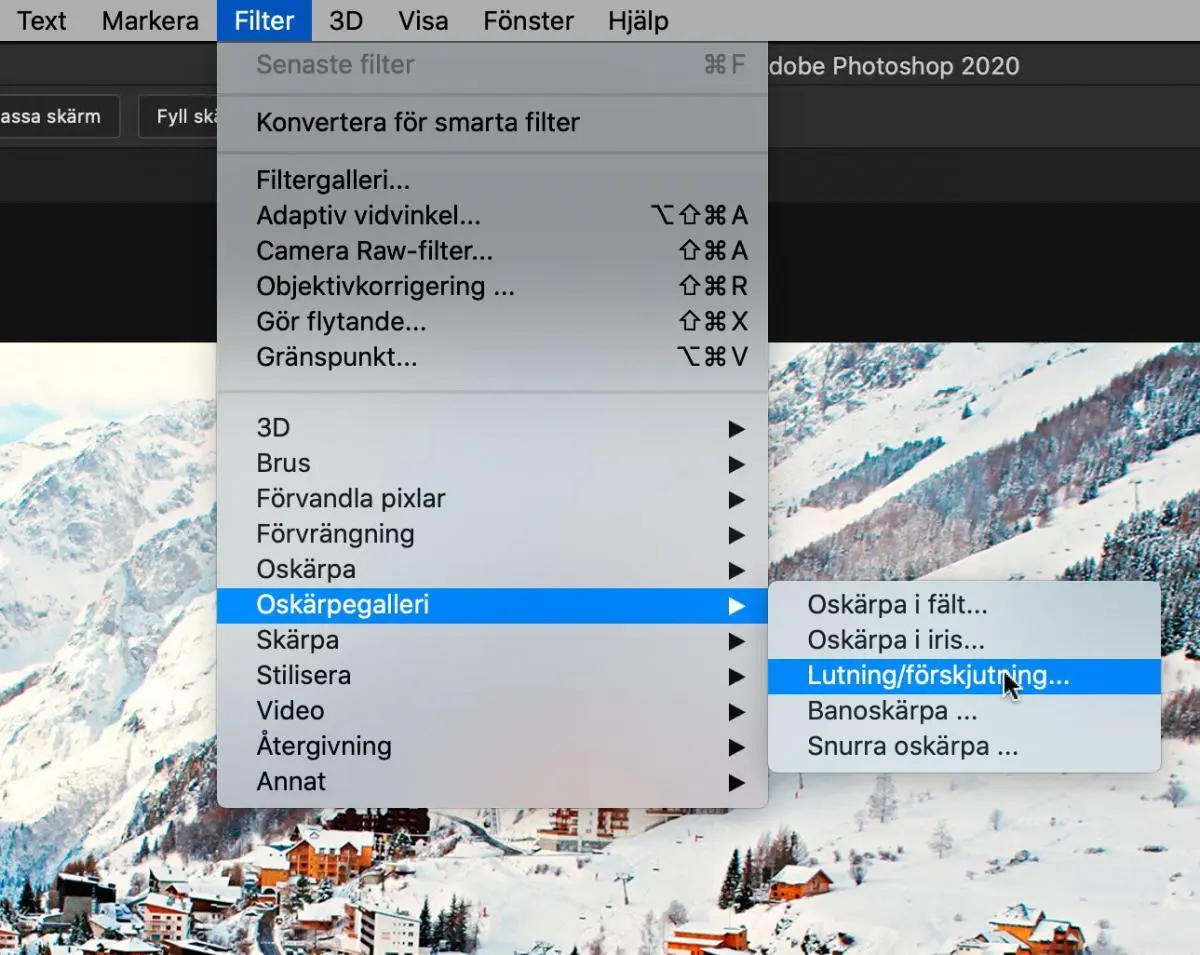 lutning förskjutning