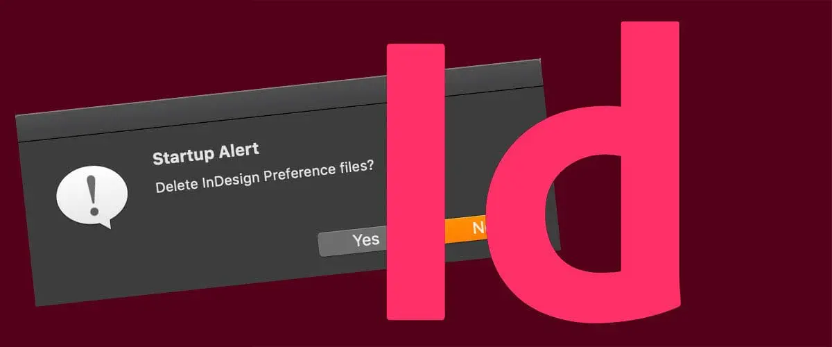 nollställa indesign