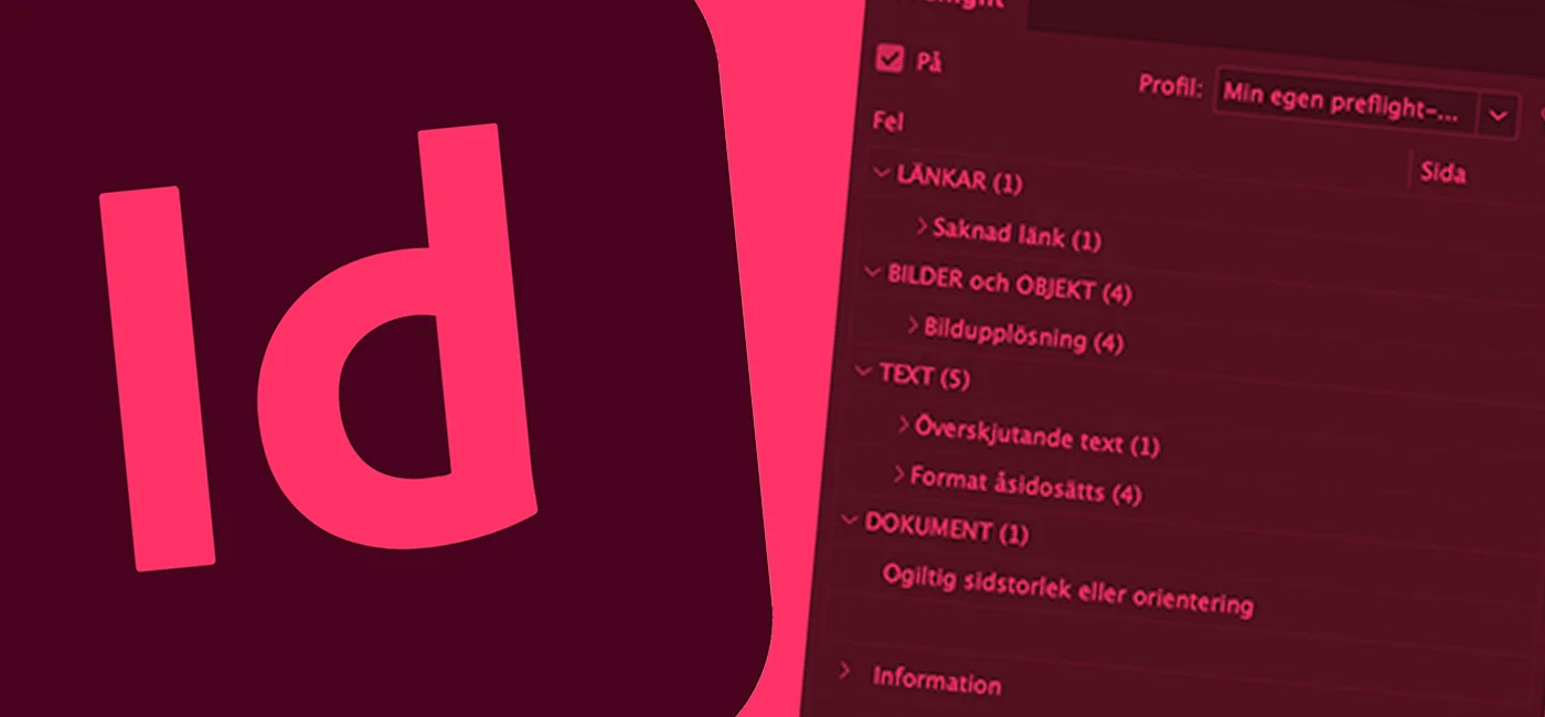 K 1 Coin Indesign Preflight i InDesign | Mediakurser