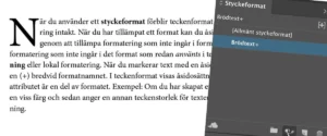åsidosättningar styckeformat