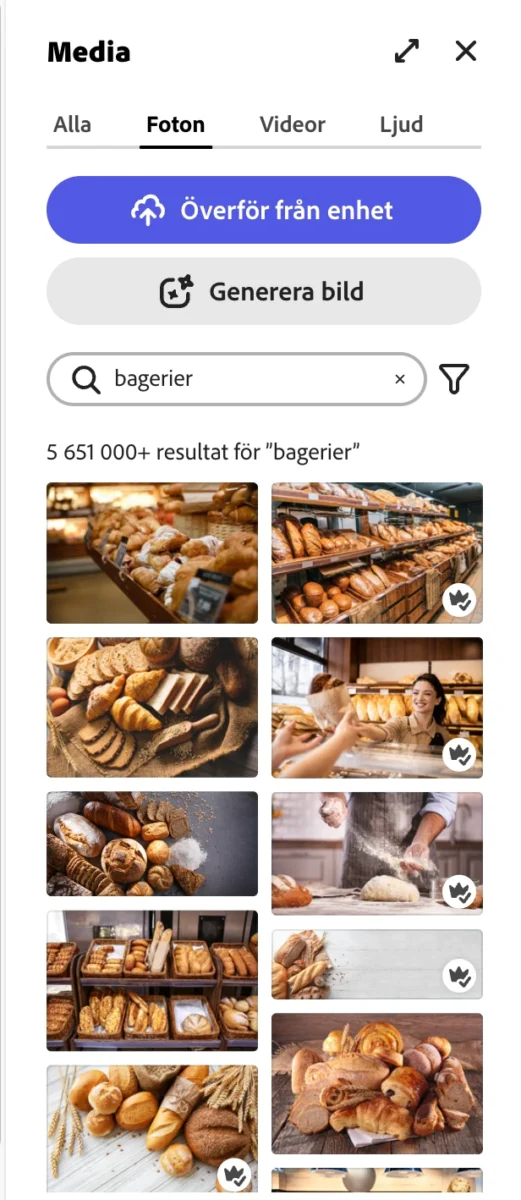 Adobe Express bilder