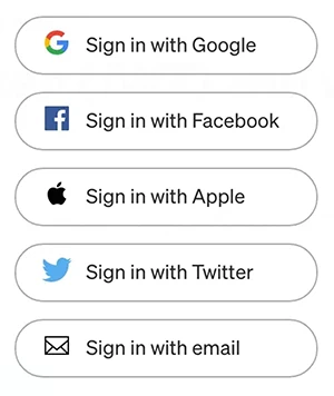 sociala medier login