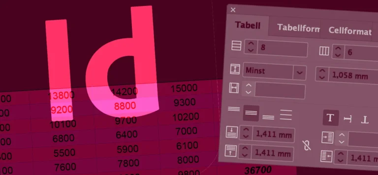 tabeller i indesign