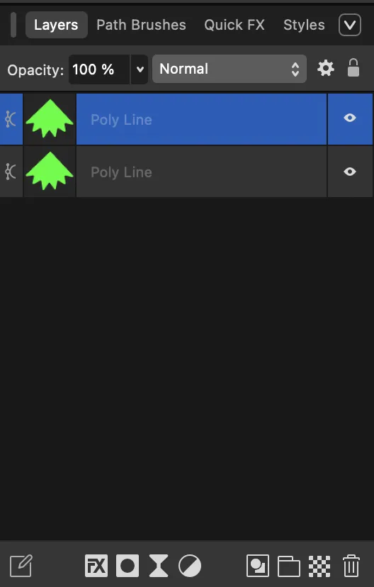 lagerpanelen i Affinity Studio