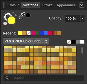 Affinity studio pantone färgbibliotek