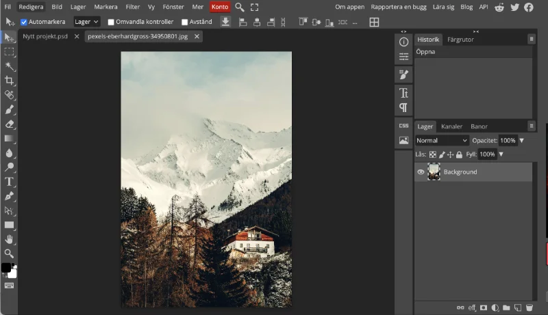 Photopea är ett alternativ till Adobe Photoshop