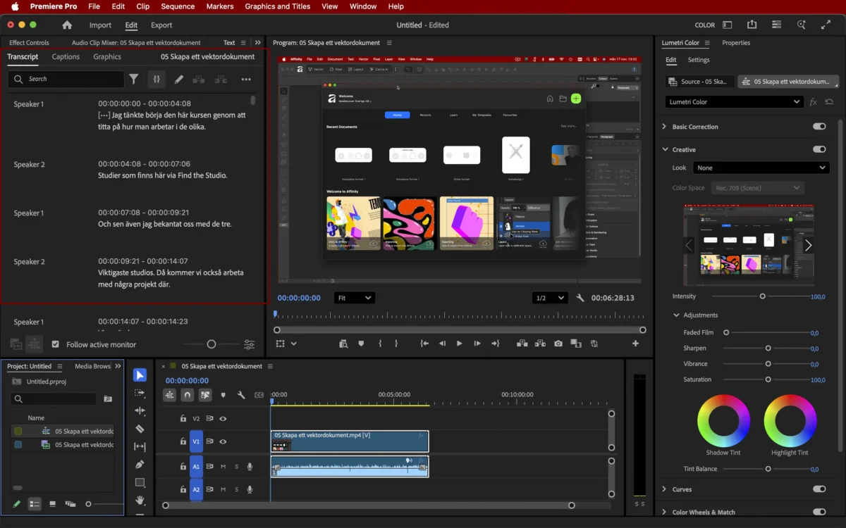 Premiere Pro gör inte av med generativa krediter