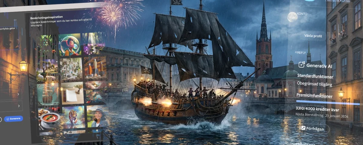 generativa krediter i Adobe Creative Cloud