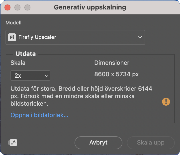 generativ uppskalning gräns