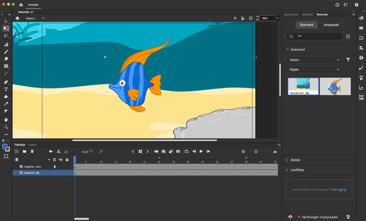 adobe animate gränssnitt