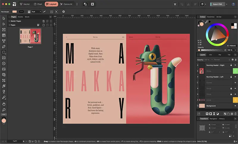 indesign till affinity studio
