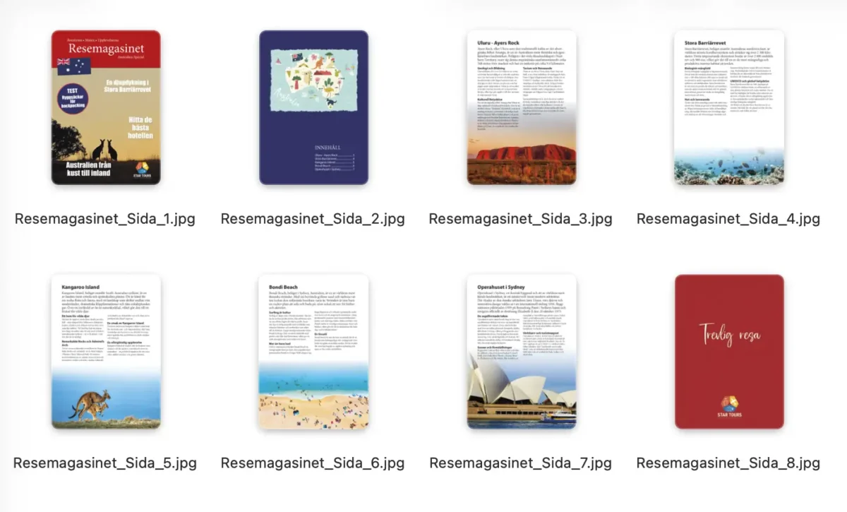 Exportera PDF-sidor till bilder