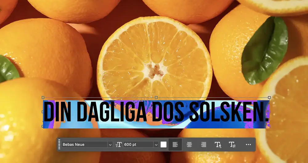 Nyheter i Photoshop 2026 dynamisk text