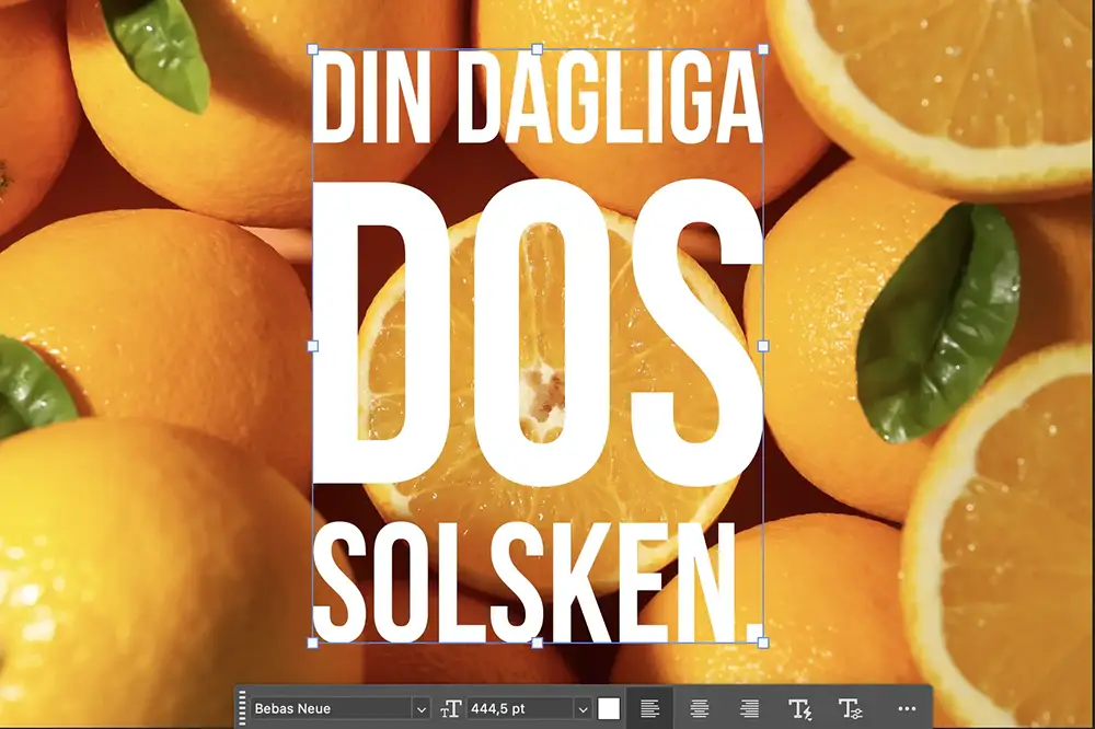 Nyheter i Photoshop 2026 dynamisk text