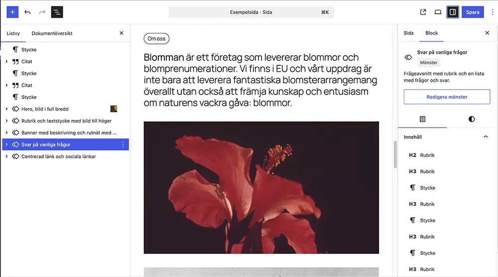 mönster i WordPress