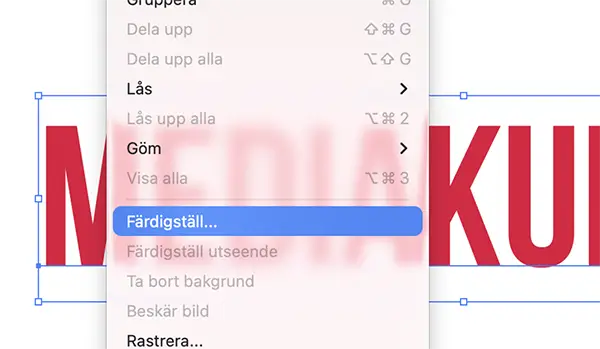 färdigställ text