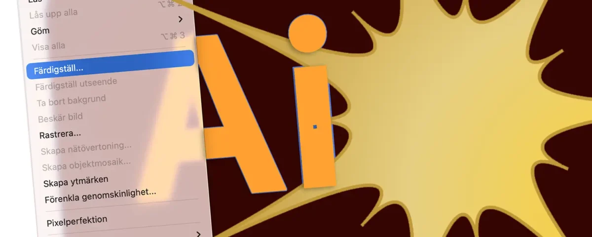 färdigställ i illustrator