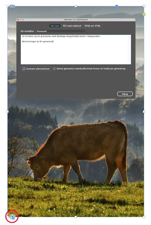ai-genererade texter i indesign