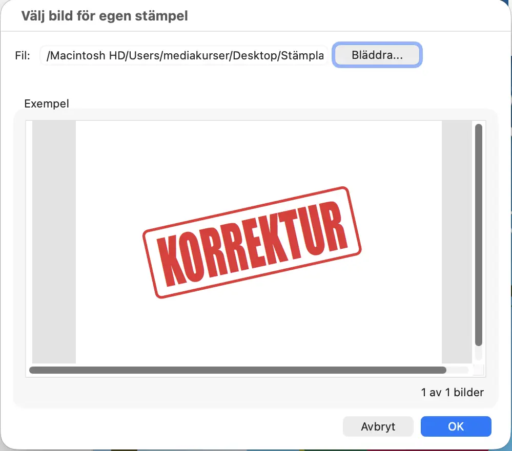 ladda in stämpel