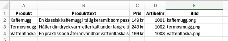 data merge excel källa