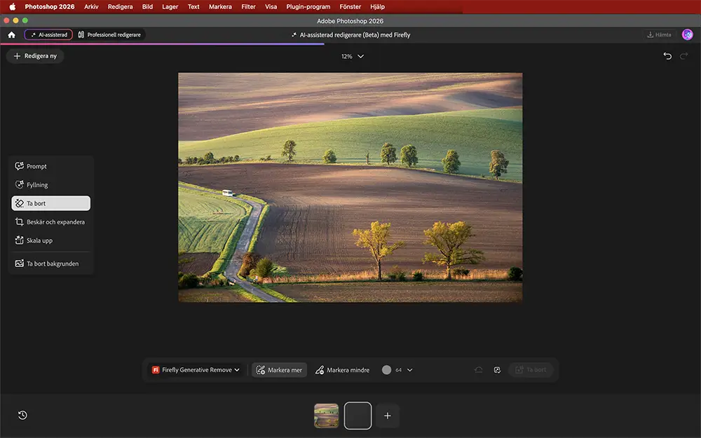 ai assisterad redigering i Photoshop 27.10