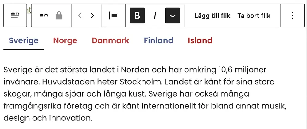 Blocket fliklista i WordPress 7.1
