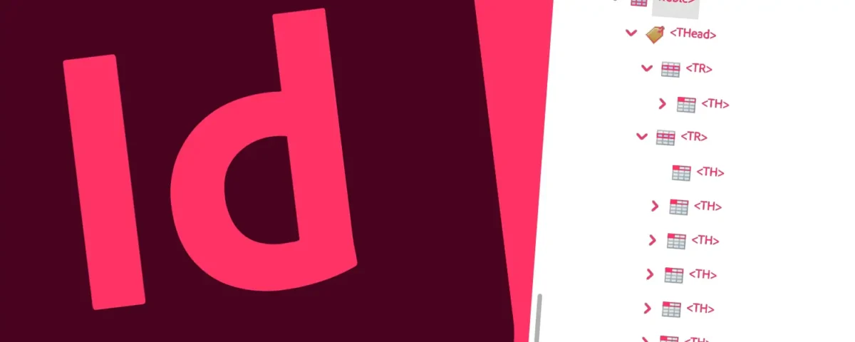 tillgängliga tabeller i indesign