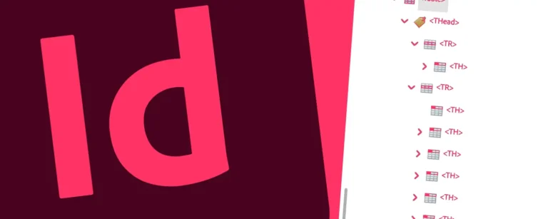 tillgängliga tabeller i indesign