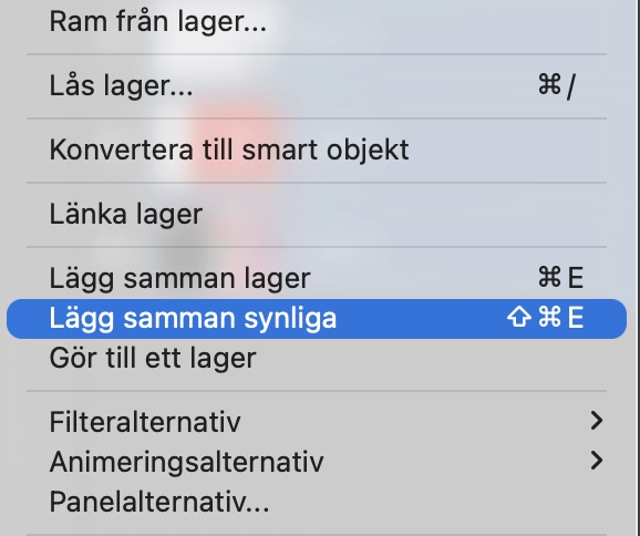 lägg samman synliga